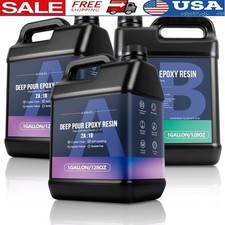 Deep Pour Epoxy Resin Clear Casting Low Odor Self Leveling UV Resistant 2:1 Mix