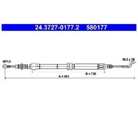 2X Handbremsseil Hinten FüR VW T4 70B 70C 1.9 2.0 2.4 2.5 2.8 90 Bis 03 ATE AHY