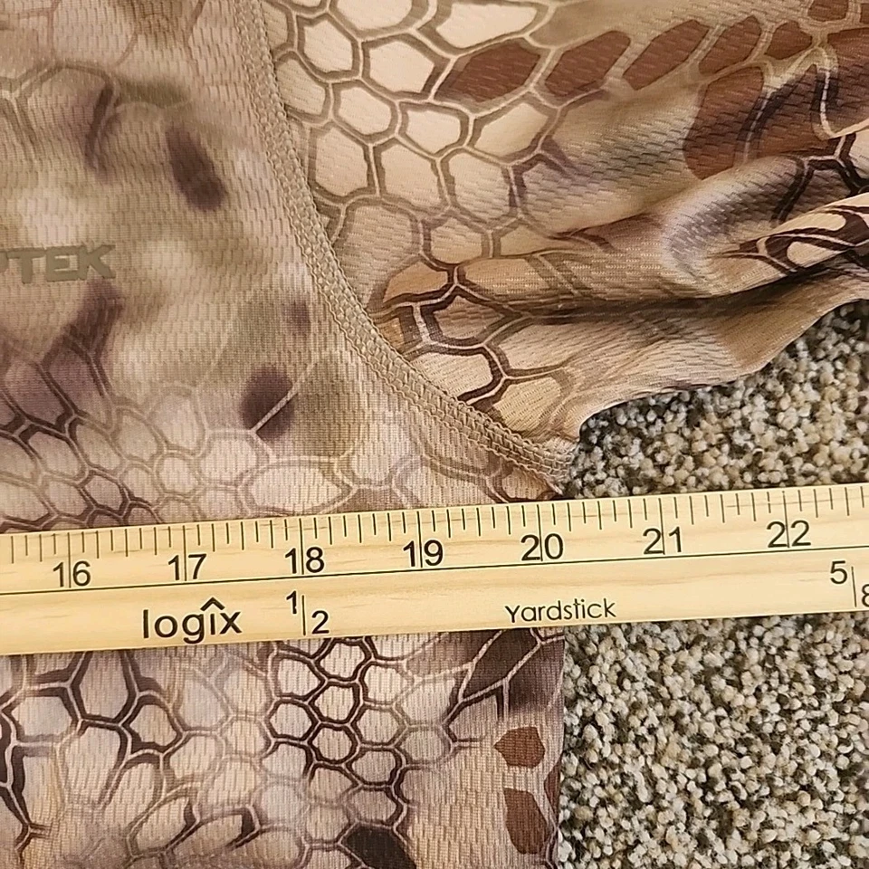 Kryptek Shirt Mens M Brown Camo Highlander Tactical Utility Hunting Performance - Image 4 of 4
