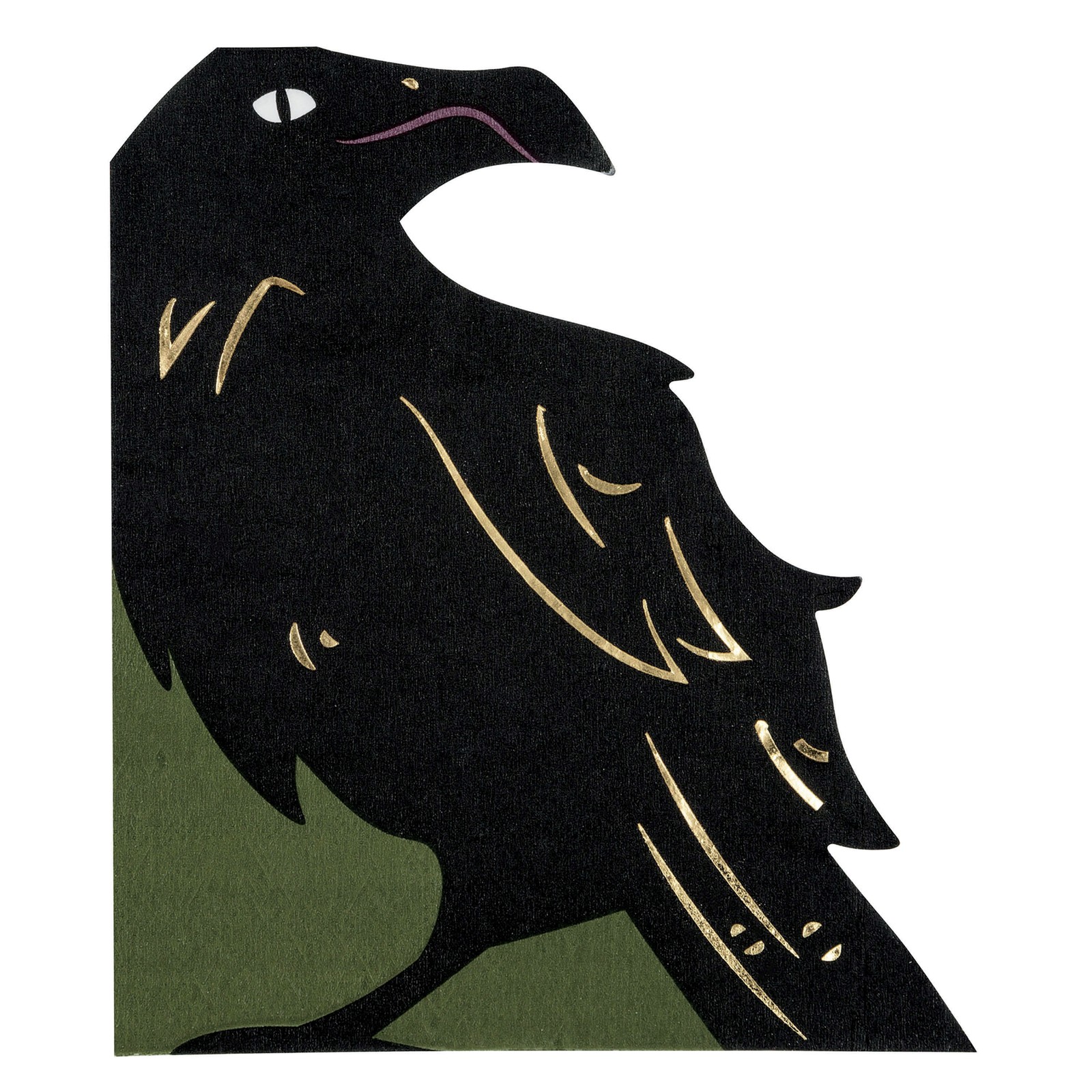 Halloween Party Napkins Black Crow Bird Raven Modern Scary Paper Serviettes x 16
