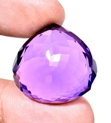 100 Ct Natural Purple Amethyst  Pear Cut Loose Gemstone Brazilian Certified