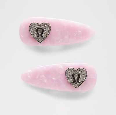 Lululemon Jewelled Alligator Clips 2 Pack (pink/Blush Blend/Silver)