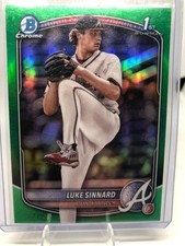 2025 Bowman - Chrome Prospects Luke Sinnard #BCP-62 Green to 99
