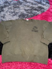 Vintage USMC Soffe Crewneck Sweatshirt PT gym Workout Marines USA made S 90s