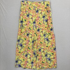 WIDE LEG STRETCH,Jessica Simpson NEW CANDY HIBISCUS Size medium, Side Pockets 