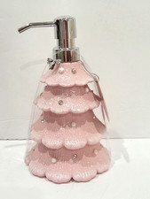 Christmas Rhinestones Pink Christmas Tree Soap Dispenser NEW