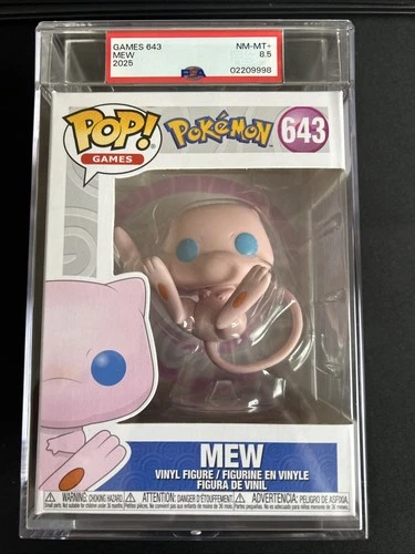 Mew "Pokemon" Games 643 Funko Pop! PSA 8.5 NM-MINT+