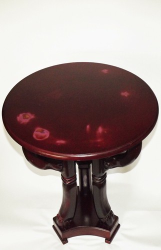 CIRCA 1920 ANGLO INDIAN ELEPHANT HAND CARVED ROSEWOOD SIDE TABLE - Picture 6 of 12