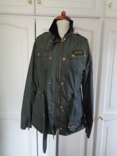 WOMAN’S GREEN BARBOUR RAINBOW INTERNATIONAL GOLD JACKET SIZE 8 - Picture 9 of 17