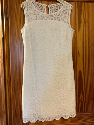 Comma, Damen Kleid, weiß, kurz, Gr. 38, neu