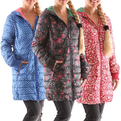 Blutsgeschwister Leichte Laune Long Jacket Damen Daunen Jacke Mantel Neu