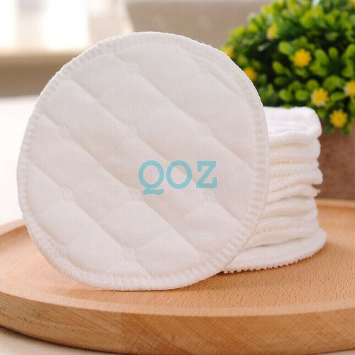 24x Bamboo Cotton Reusable Breast Pads Nursing Breastfeeding Plain Washable - Picture 4 of 11