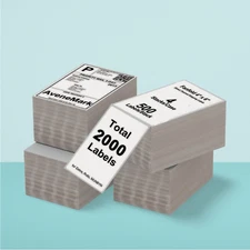 4 Stacks 2000 Labels 4" x 6" Fanfold Direct Thermal Labels for Zebra Rollo MUNBY