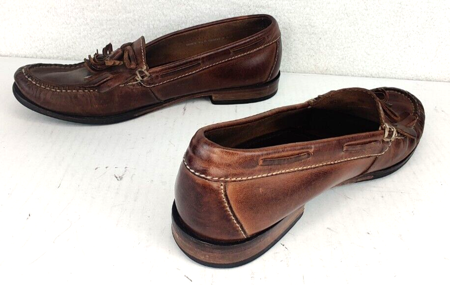 Cole Haan C04741 Mens 8.5D Kiltie Tassel Pinch Brown Leather  display picture 2