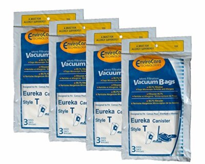 12 Eureka T Allergy Canister Bags Canister Series 970 972 s 61555-12 970A 972A