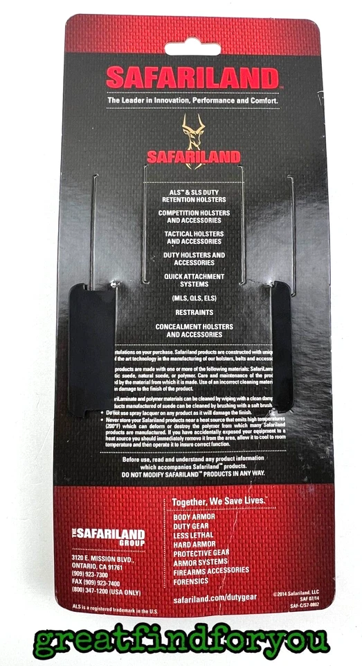 NEW ! Safariland 76-76-2HS (Hidden Snap) Single Magazine Holder / Case - L@@K!! - Image 3 of 4