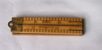 VINTAGE UPSON NUT CO No. 65 BOXWOOD FOLDING RULE 12''
