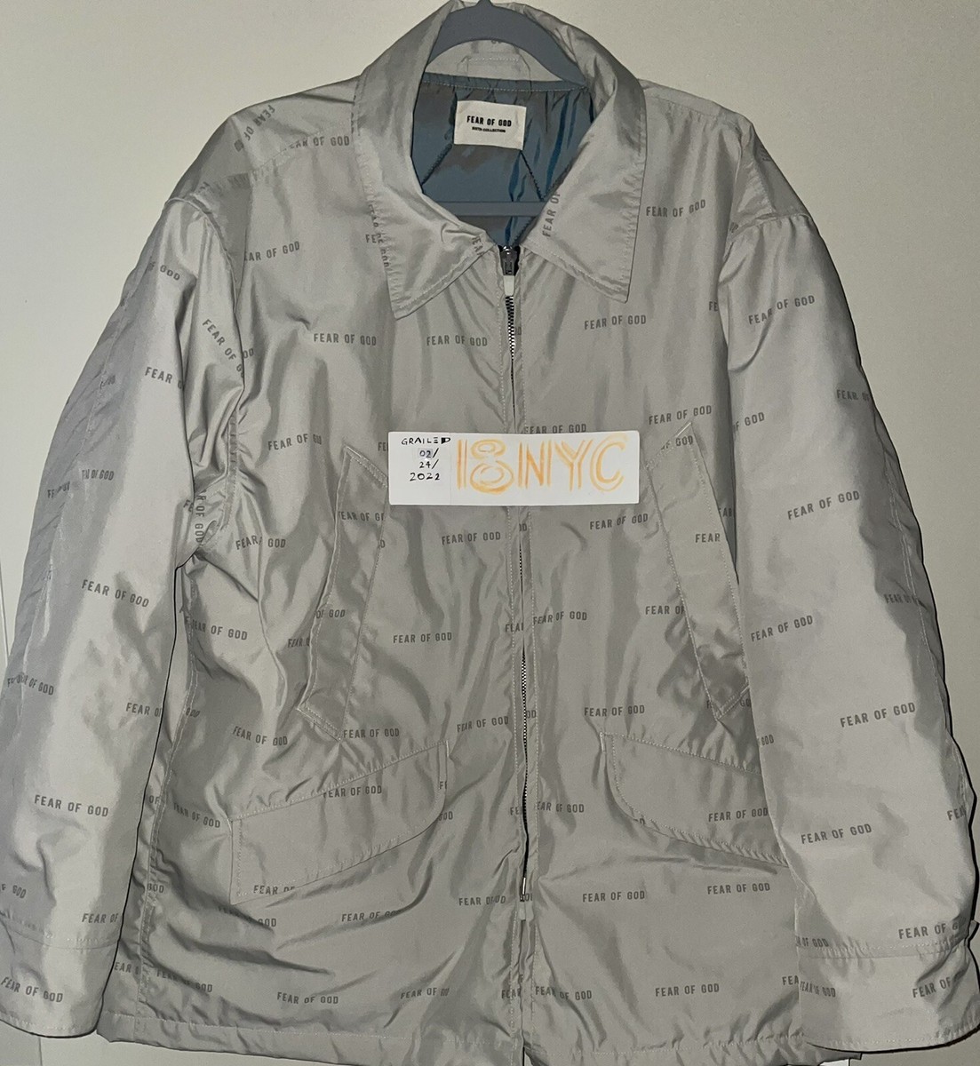 NWT FEAR OF GOD Sixth Collection Beige Nylon All Over Print NWT FEAR OF GOD Sixth Collection Beige Nylon All Over Print