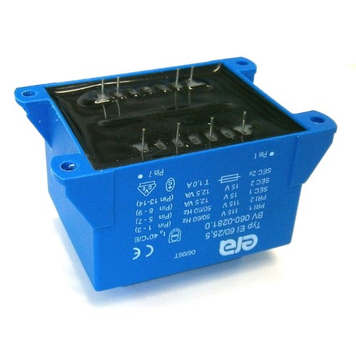 Trasformatore EI60 25VA primario 2x115V secondario 2x15V Era Pulse BV060-0281.0 - Foto 2 di 2