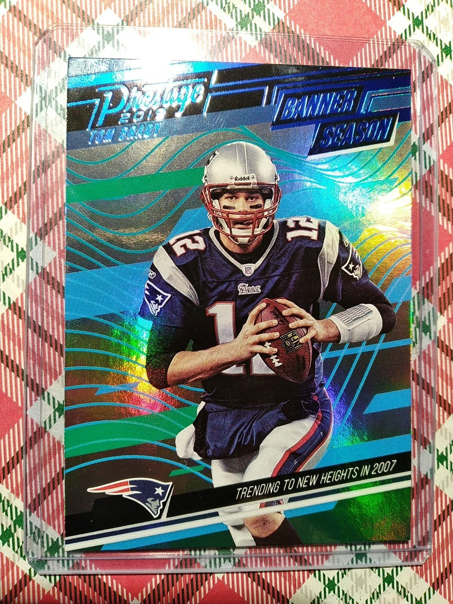 TOM BRADY SILVER HOLO BLUE REFRACTOR LIKE FINISH 2019 PRESTIGE BANNER SEASON