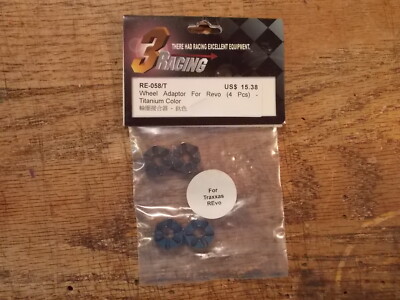 3Racing RE-058/T Wheel Adaptor (Titanium Color) For Traxxas Revo 