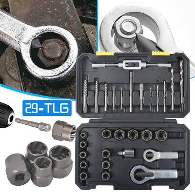 29-tlg Mutternsprenger Satz Schraubenausdreher-Set Bolzenausdreher Extractor Kit
