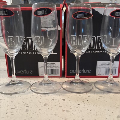 Four (4) Riedel Ouverture Champagne Glasses~Made in Germany~Crystal Flutes NIB