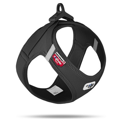 Curli Clasp Vest Geschirr Air-Mesh 2022 Schwarz für Hunde, leicht & bequem