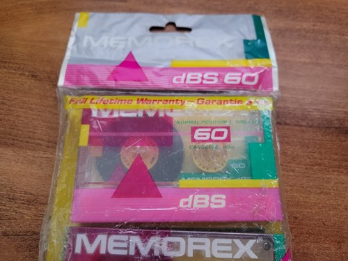 Memorex dBS 60 Minute Blank Cassette Audio Tapes 2 Pack double pack hanging - Picture 5 of 13