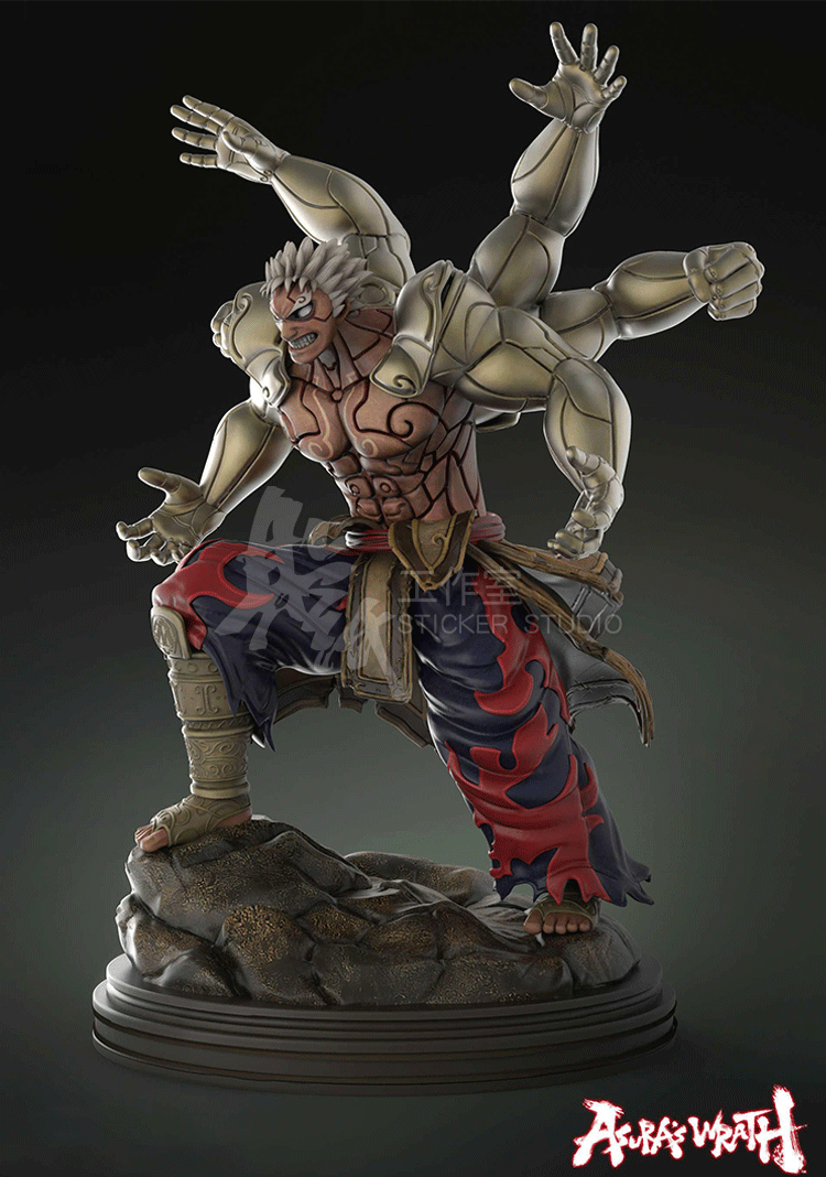 Asura's Wrath 3D Printing Unpainted Figure Blank Kit Model GK New