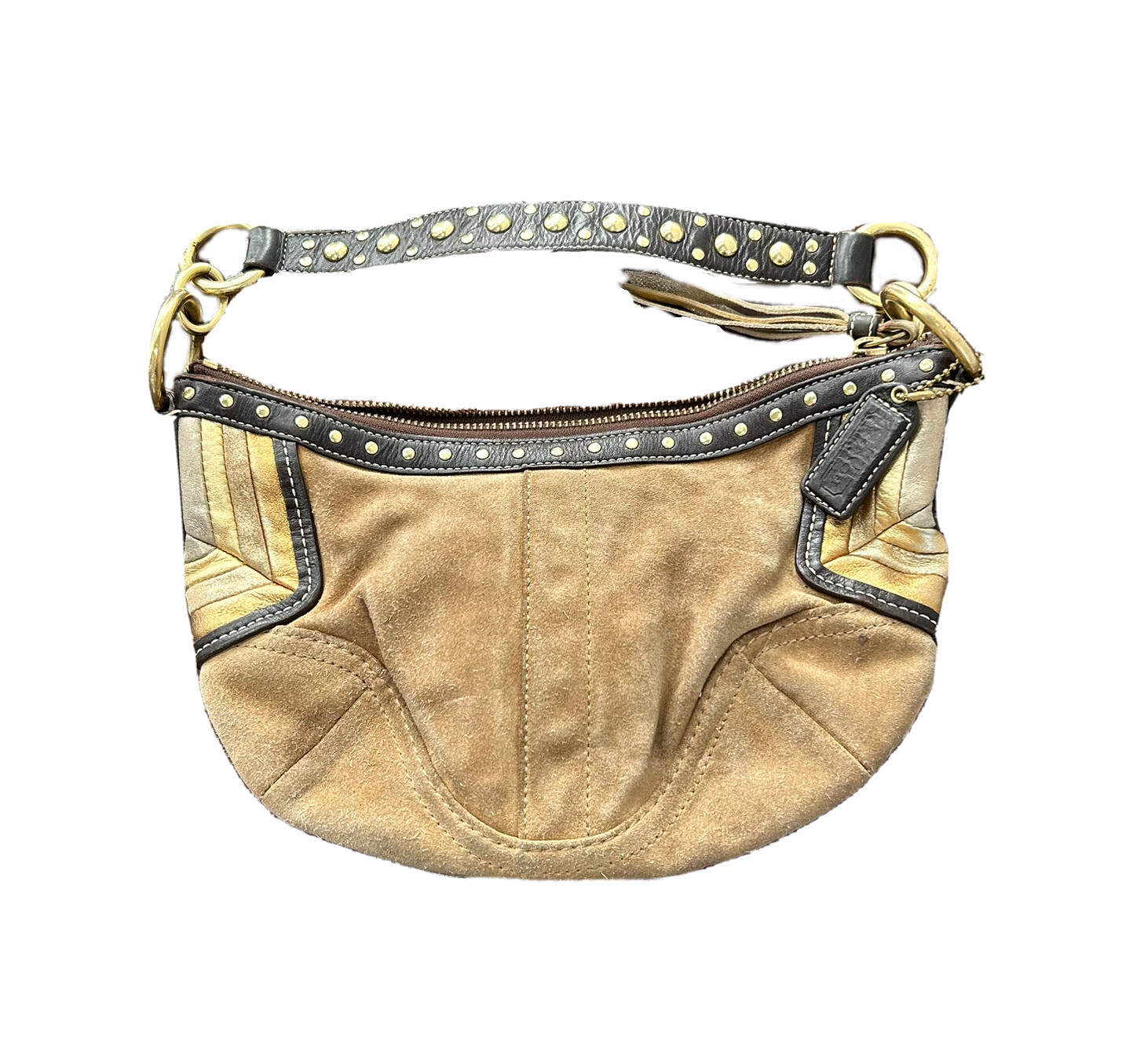 Coach Limited Edition Small Hobo Bag Tan Suede Brown … Gem