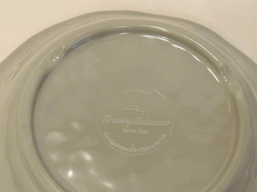 2 Tommy Bahama Gray Crackle Melamine Plastic Cereal Soup Salad Bowl Rustic Rim - Picture 8 of 10