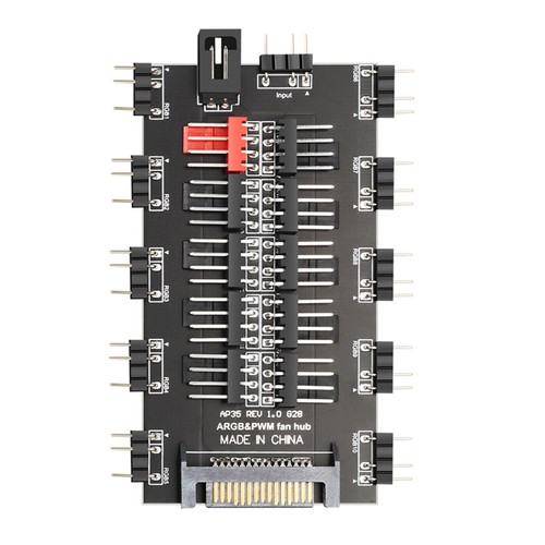5V/3Pin ARGB Fan PWM 2-in-1 1 To 10 HUB Multi Way Splitter AURA Fan Cooler New - Afbeelding 7 van 9