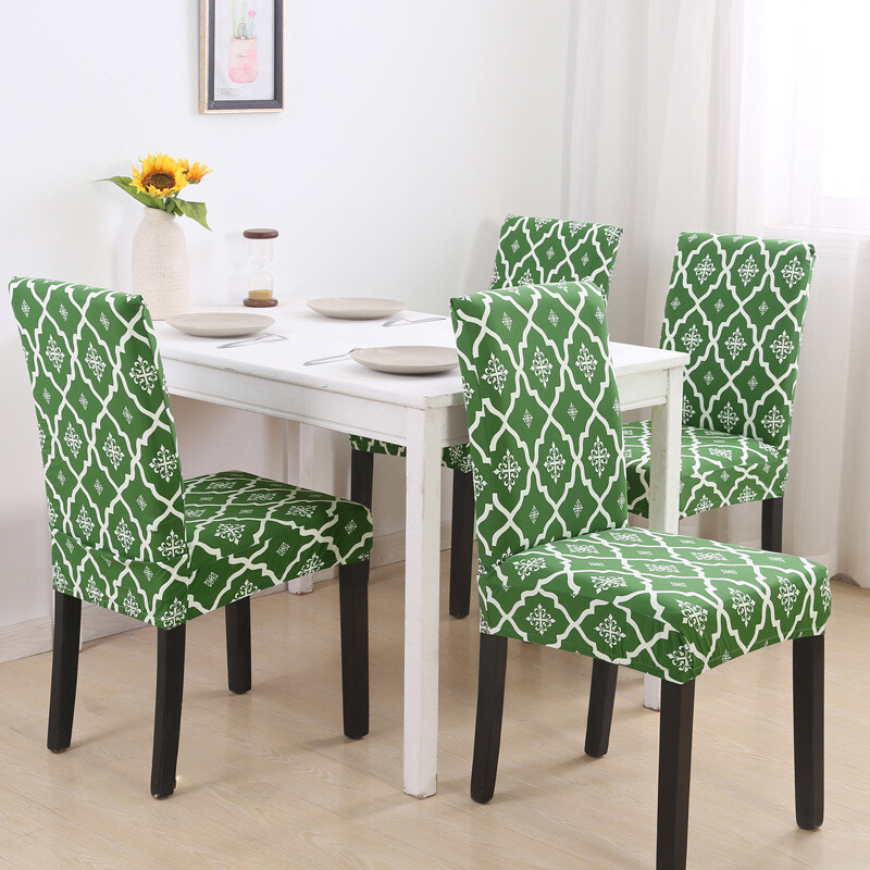 Printed Chair Covers Print Stretch Dining Seat Slipcovers Party Banquet  Decor