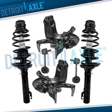 Front Knuckles Wheel Hubs Struts Sway Bars for 2000 2001 VW Beetle Golf Jetta