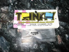 Vintage RC Racing Trinity Micro Shock Cylinder Nuts Plastic Black (2) EV 0034