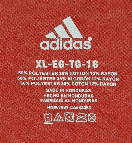 T-shirt rossa a maniche corte Adidas Chicago Bulls basket taglia gioventù XL (18) - Foto 4 di 4
