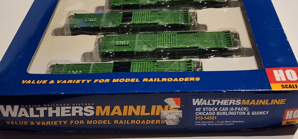 Walthers Mainline HO Scale 40' Stick Car CB&Q (6-pack) 910-54501 - Image 4 of 4