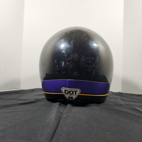 Vintage Griffin Helmet Black Purple No Face Shield Size M/L D-Ring Chin Strap - Picture 18 of 19