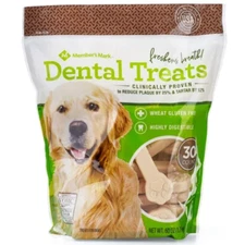 Member's Mark Dental Chew Treats for Dogs - 60 oz. Bag