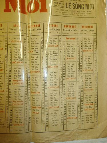 KALENDER - 1964 - SAIGON - 'Le Song Moi' Zeitungsausgabe - selten - Vietnamkrieg - Bild 7 von 9