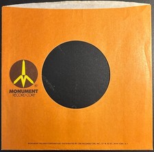 Monument Records 45rpm commercial/company sleeves: Lot of 4