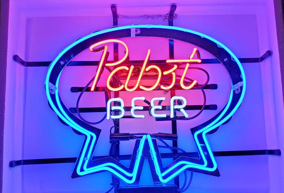 Pabst blue ribbon neon light deals