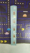 Baby Nursery Height Growth Chart Ruler Kids Room Wall Decor Wood Frame Blue Star