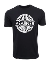 VANS MENS OF THE WALL CHECKERBOARD BLACK T SHIRT