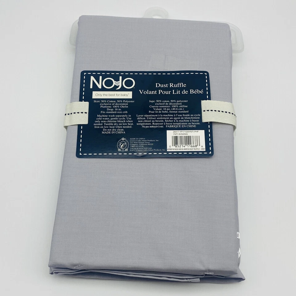 NoJo Azteca Mezcla y Combina Cuna Infantil Falda/Volantes Polvo con Borde Bordado Foto 2 de 3