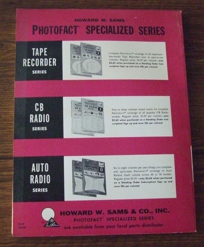 Sams Photofact Radio samochodowe Seria AR- Radio tranzystorowe Serwis TSM- Instrukcja U-PICK - Zdjęcie 346 z 378