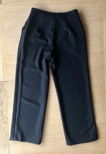 Ladies 100% Wool Tailored Trousers Size 10P By LAURA ASHLEY -Sides Satin Detail - Picture 6 of 20