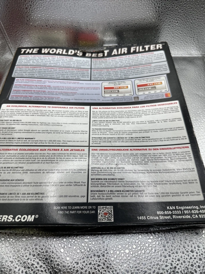 Filtro de aire de repuesto K&N 33-2311 para Chevrolet/Pontiac 2005-2010 (Cobalto, G5) Foto 4 de 4
