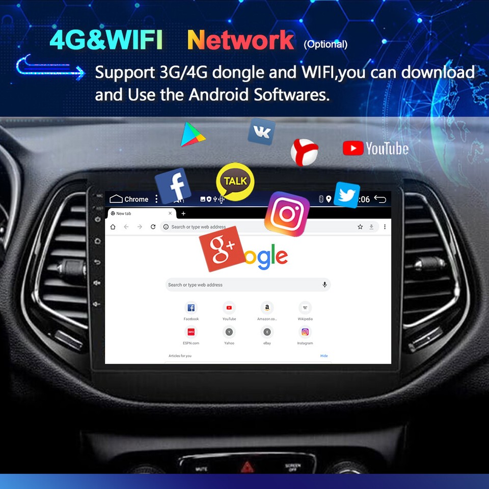 10.1" Apple Car Play Car Stereo Radio Android 14 Navi For 20172019